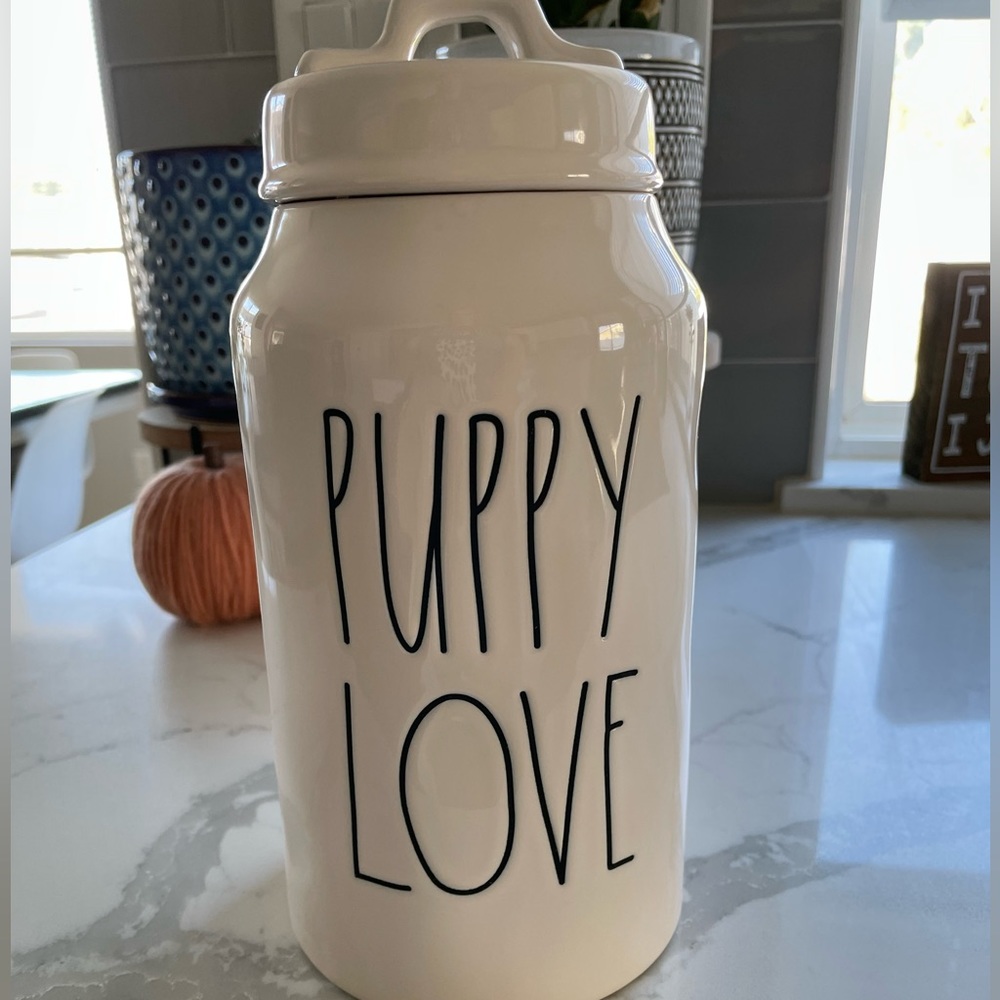 Rae Dunn puppy treat jar